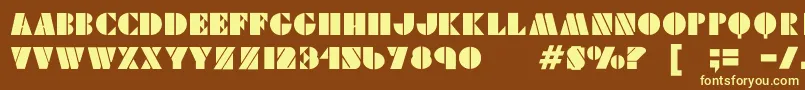 Viking ffy-fontti – keltaiset fontit ruskealla taustalla