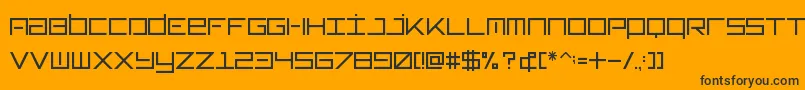 フォントTypeone – 黒い文字のオレンジの背景
