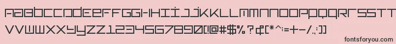 Typeone-fontti – mustat fontit vaaleanpunaisella taustalla
