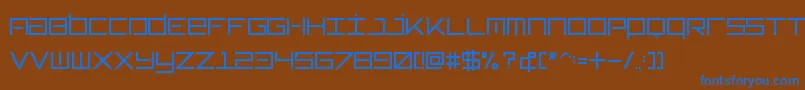 フォントTypeone – 茶色の背景に青い文字