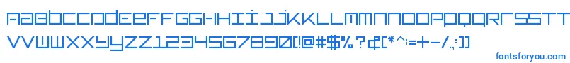 フォントTypeone – 白い背景に青い文字