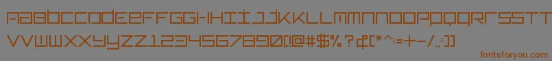 Typeone-fontti – ruskeat fontit harmaalla taustalla