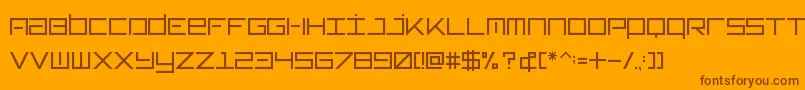 Typeone-fontti – ruskeat fontit oranssilla taustalla