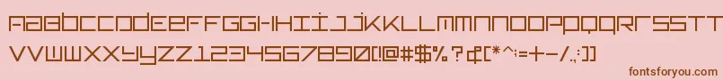 フォントTypeone – ピンクの背景に茶色のフォント