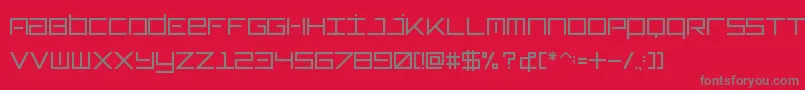 フォントTypeone – 赤い背景に灰色の文字