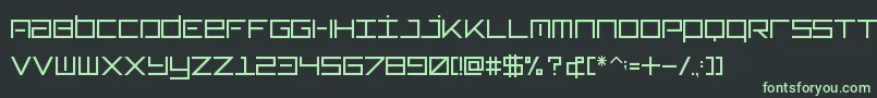 フォントTypeone – 黒い背景に緑の文字