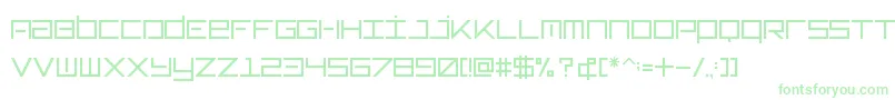 フォントTypeone – 白い背景に緑のフォント