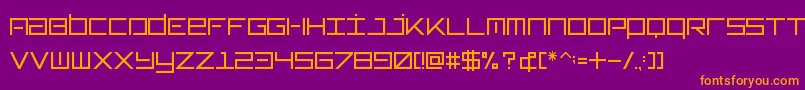 フォントTypeone – 紫色の背景にオレンジのフォント
