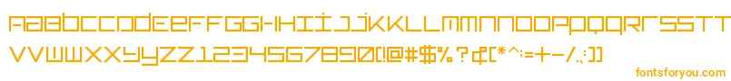 Typeone-Schriftart – Orangefarbene Schriften auf weißem Hintergrund