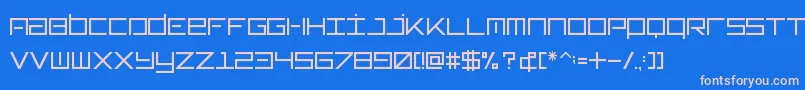 フォントTypeone – ピンクの文字、青い背景