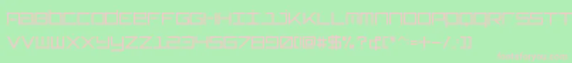 Typeone-fontti – vaaleanpunaiset fontit vihreällä taustalla