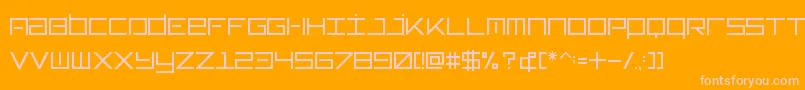 Typeone-fontti – vaaleanpunaiset fontit oranssilla taustalla