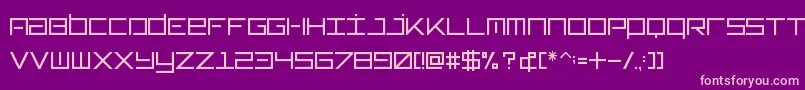 フォントTypeone – 紫の背景にピンクのフォント