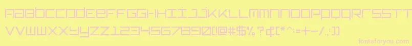 Police Typeone – polices roses sur fond jaune