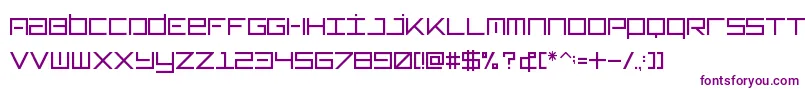 フォントTypeone – 白い背景に紫のフォント