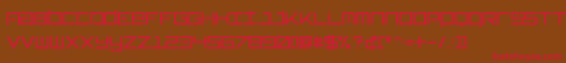 Typeone-Schriftart – Rote Schriften auf braunem Hintergrund