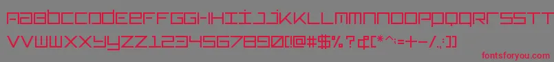 フォントTypeone – 赤い文字の灰色の背景