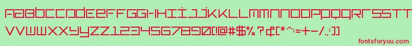 Typeone Font – Red Fonts on Green Background