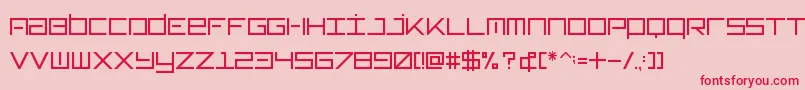 Typeone-fontti – punaiset fontit vaaleanpunaisella taustalla