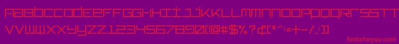 フォントTypeone – 紫の背景に赤い文字