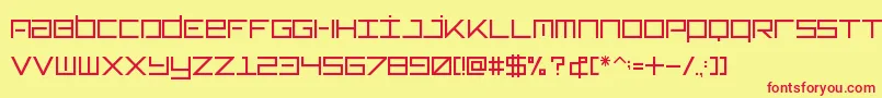 Typeone Font – Red Fonts on Yellow Background