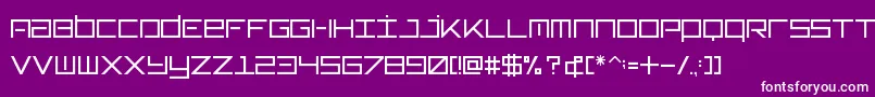 Typeone-fontti – valkoiset fontit violetilla taustalla