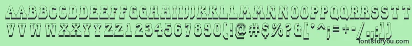 ACampusprspdnsh Font – Black Fonts on Green Background