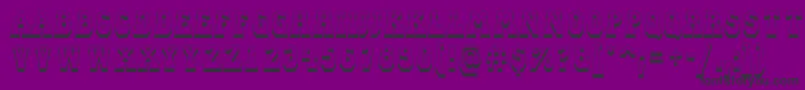 ACampusprspdnsh Font – Black Fonts on Purple Background