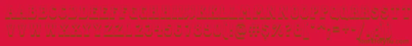 ACampusprspdnsh Font – Brown Fonts on Red Background