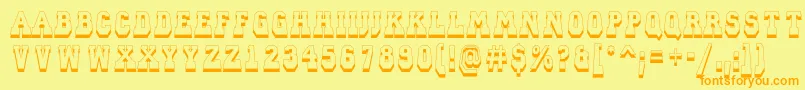 Шрифт ACampusprspdnsh – оранжевые шрифты на жёлтом фоне