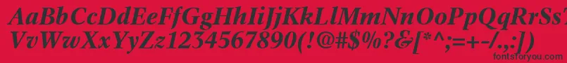 InformaticsSsiBoldItalic Font – Black Fonts on Red Background