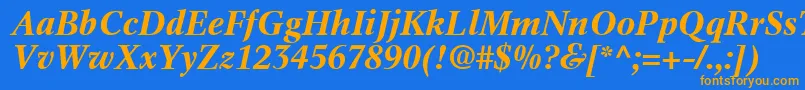 InformaticsSsiBoldItalic Font – Orange Fonts on Blue Background