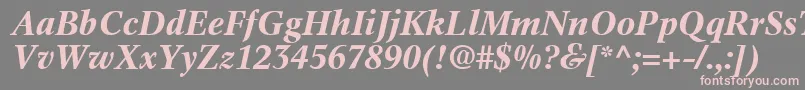 InformaticsSsiBoldItalic Font – Pink Fonts on Gray Background