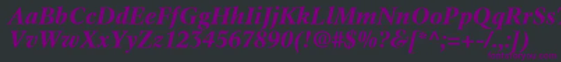 InformaticsSsiBoldItalic Font – Purple Fonts on Black Background