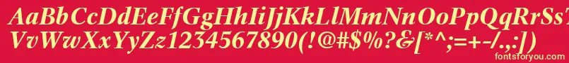 InformaticsSsiBoldItalic Font – Yellow Fonts on Red Background