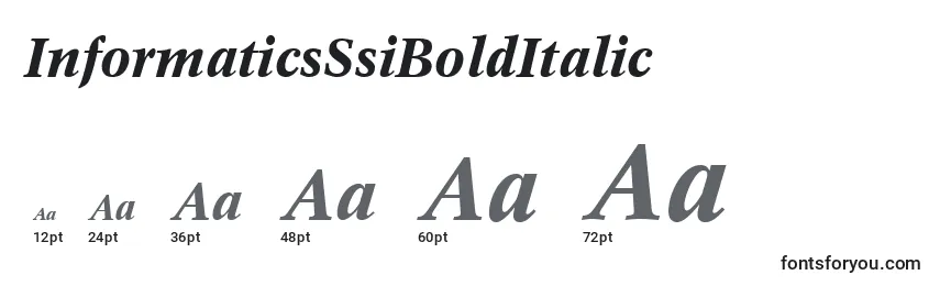 Размеры шрифта InformaticsSsiBoldItalic