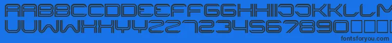 フォントLiner ffy – 黒い文字の青い背景