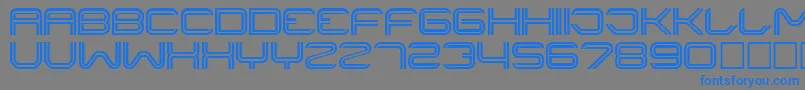 フォントLiner ffy – 灰色の背景に青い文字
