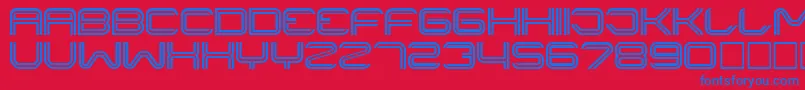 Liner ffy Font – Blue Fonts on Red Background