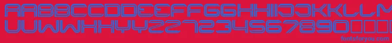 Weitere Informationen zur Liner ffy-Schriftart Liner ffy-Schriftart – Blaue Schriften auf rotem Hintergrund