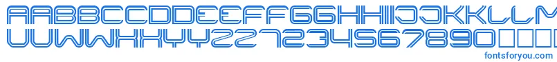 Liner ffy Font – Blue Fonts on White Background