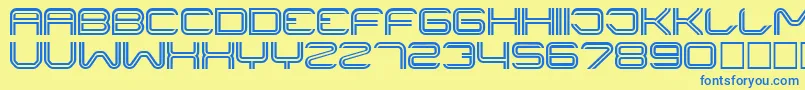 Шрифт Liner ffy – синие шрифты на жёлтом фоне