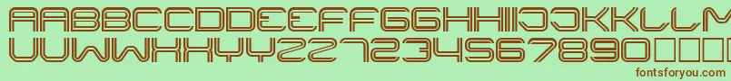 フォントLiner ffy – 緑の背景に茶色のフォント