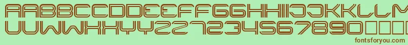 Liner ffy Font – Brown Fonts on Green Background