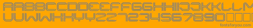Liner ffy-Schriftart – Graue Schriften auf orangefarbenem Hintergrund