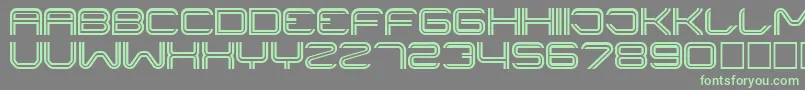 フォントLiner ffy – 灰色の背景に緑のフォント