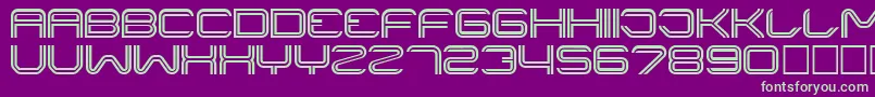 Liner ffy Font – Green Fonts on Purple Background