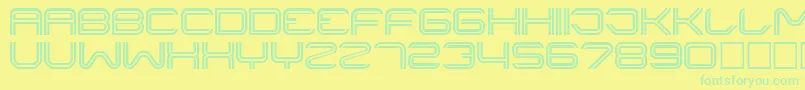 Liner ffy Font – Green Fonts on Yellow Background