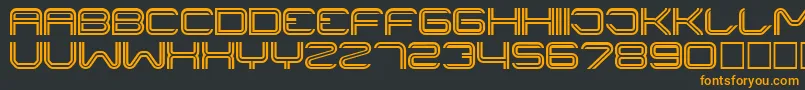 Шрифт Liner ffy – оранжевые шрифты на чёрном фоне