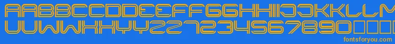 Шрифт Liner ffy – оранжевые шрифты на синем фоне